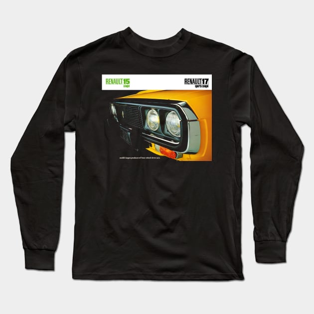 RENAULT 15 and 17  - brochure Long Sleeve T-Shirt by Throwback Motors